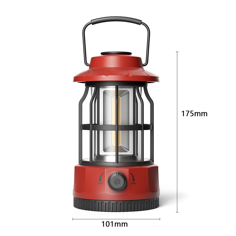Outdoor Camping COB Lantern Portable Retro Tent Light