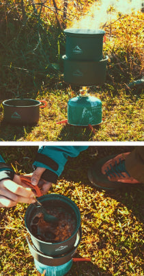 Widesea Outdoor Camping Cookware Set Heat Collecting Cooking Gear