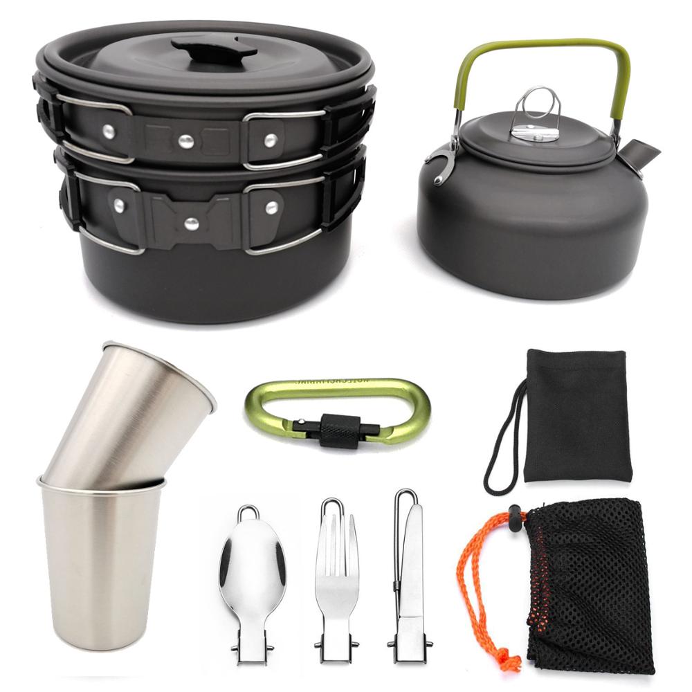 Outdoor Camping Cookware Set Hiking Picnic Cutlery Utensils