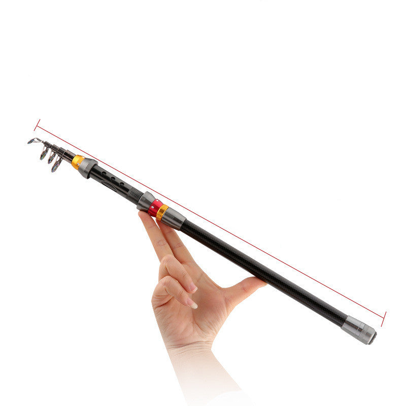 Mini Carbon Fishing Rod Short Section Sea Fishing Rod