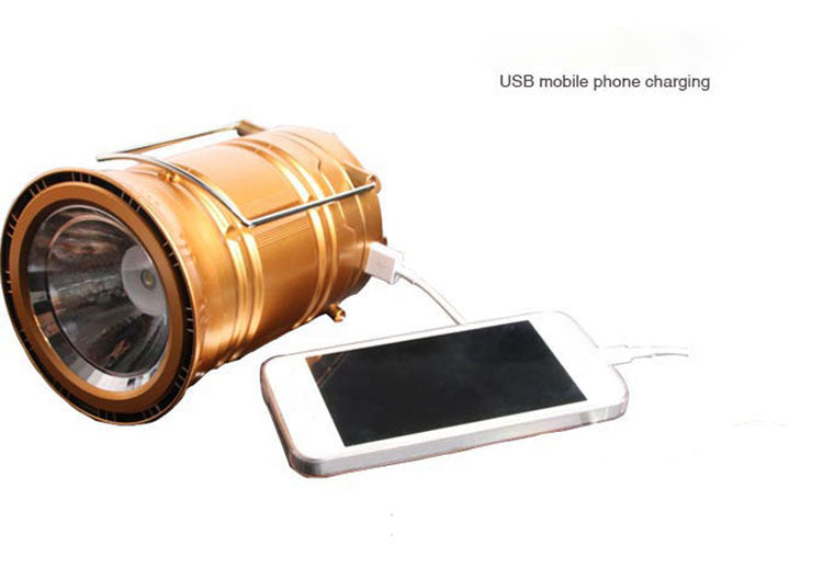 Solar Charging Multifunction Telescopic Camping Lantern Tent Light