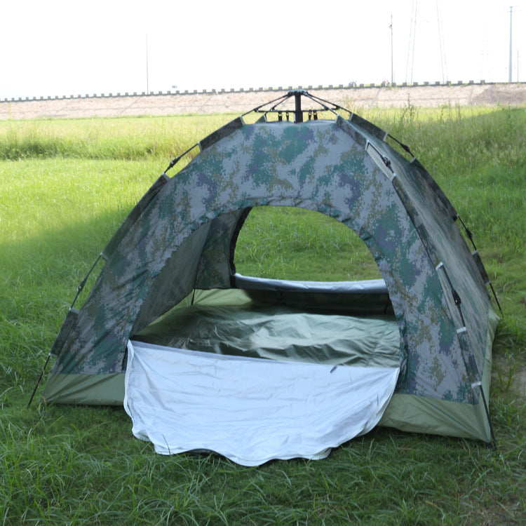 Camouflage Camping Tent 3-4 Person Outdoor Travel Mountaineering Tent