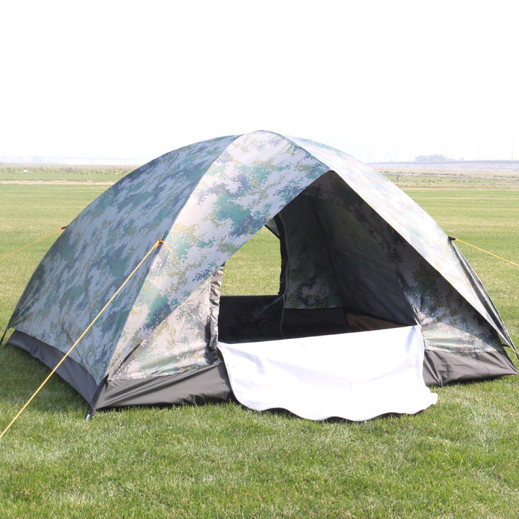 Camouflage Camping Tent 3-4 Person Outdoor Travel Mountaineering Tent