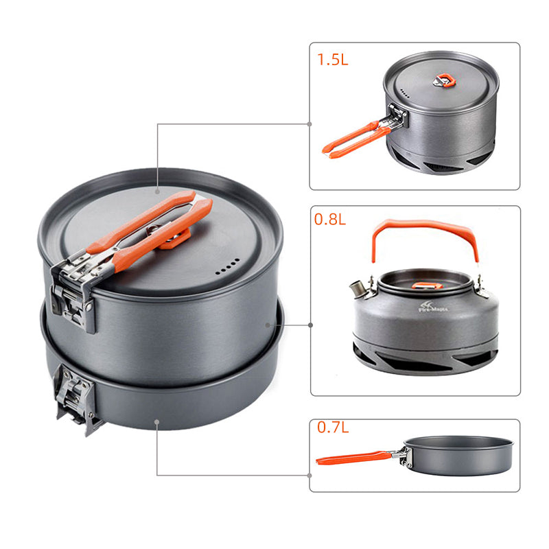 Portable Camping Cookware Set Picnic Heat Set