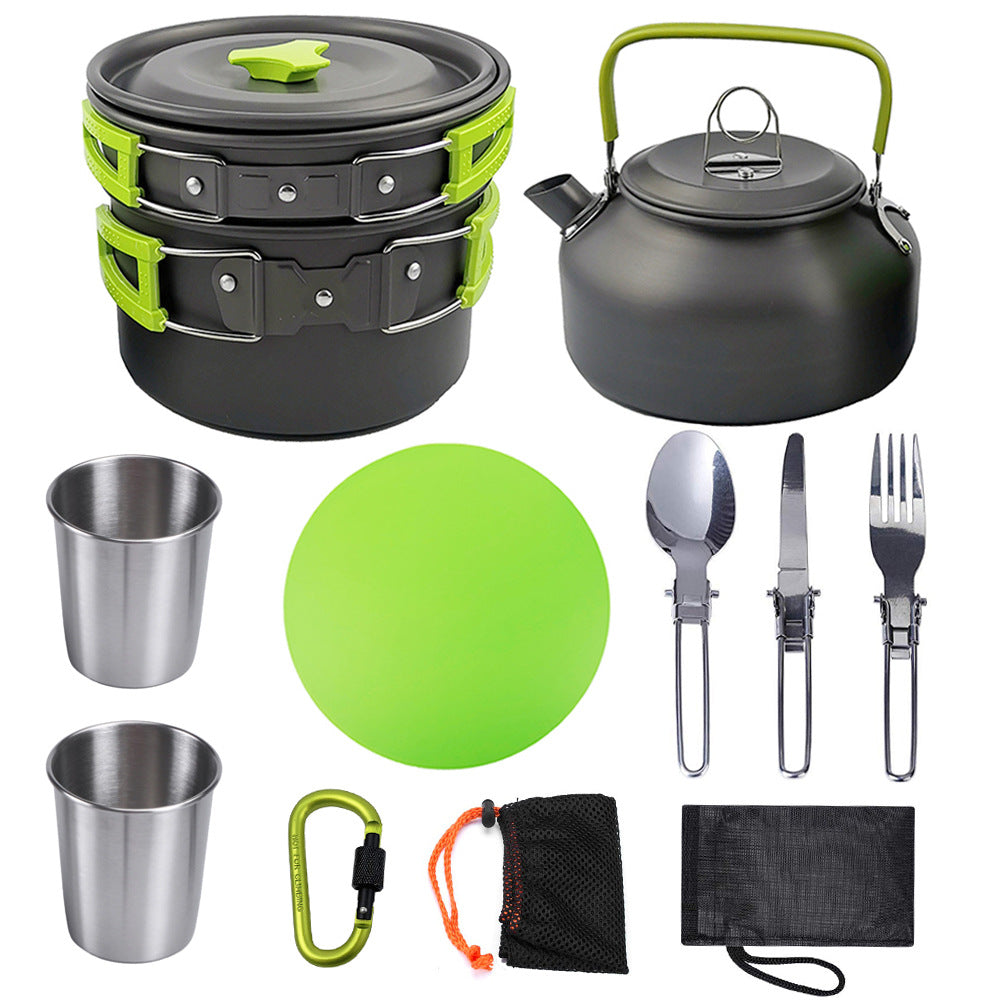 Outdoor Camping Cookware Set Hiking Picnic Cutlery Utensils