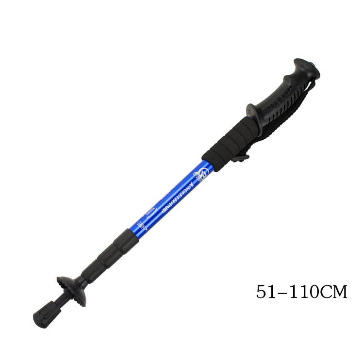 Aluminum Alloy Adjustable Trekking Pole Straight Curved Handle