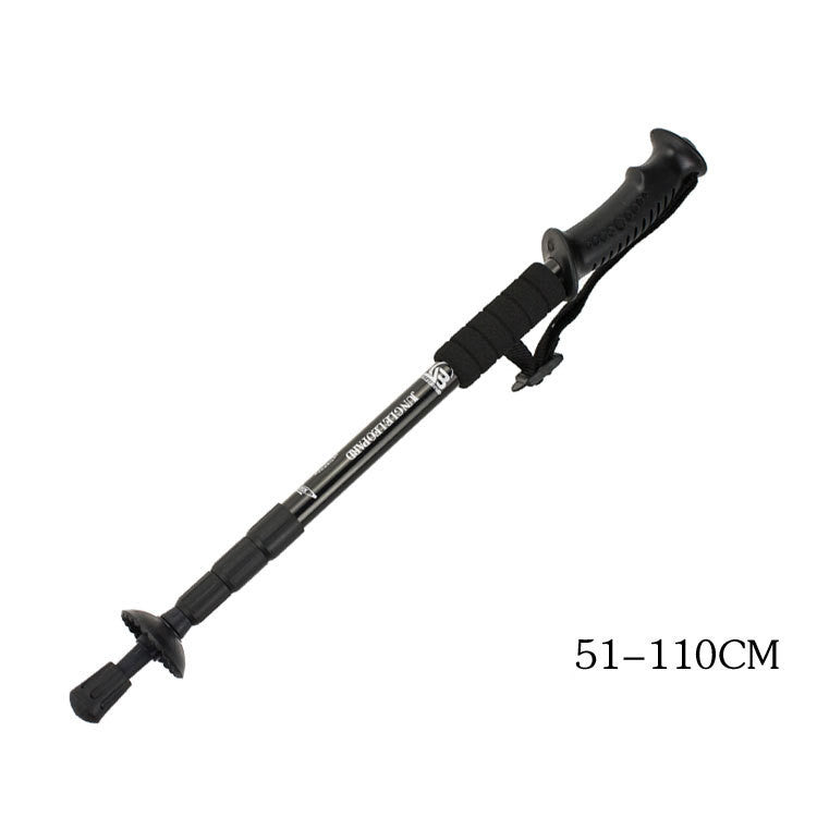 Aluminum Alloy Adjustable Trekking Pole Straight Curved Handle