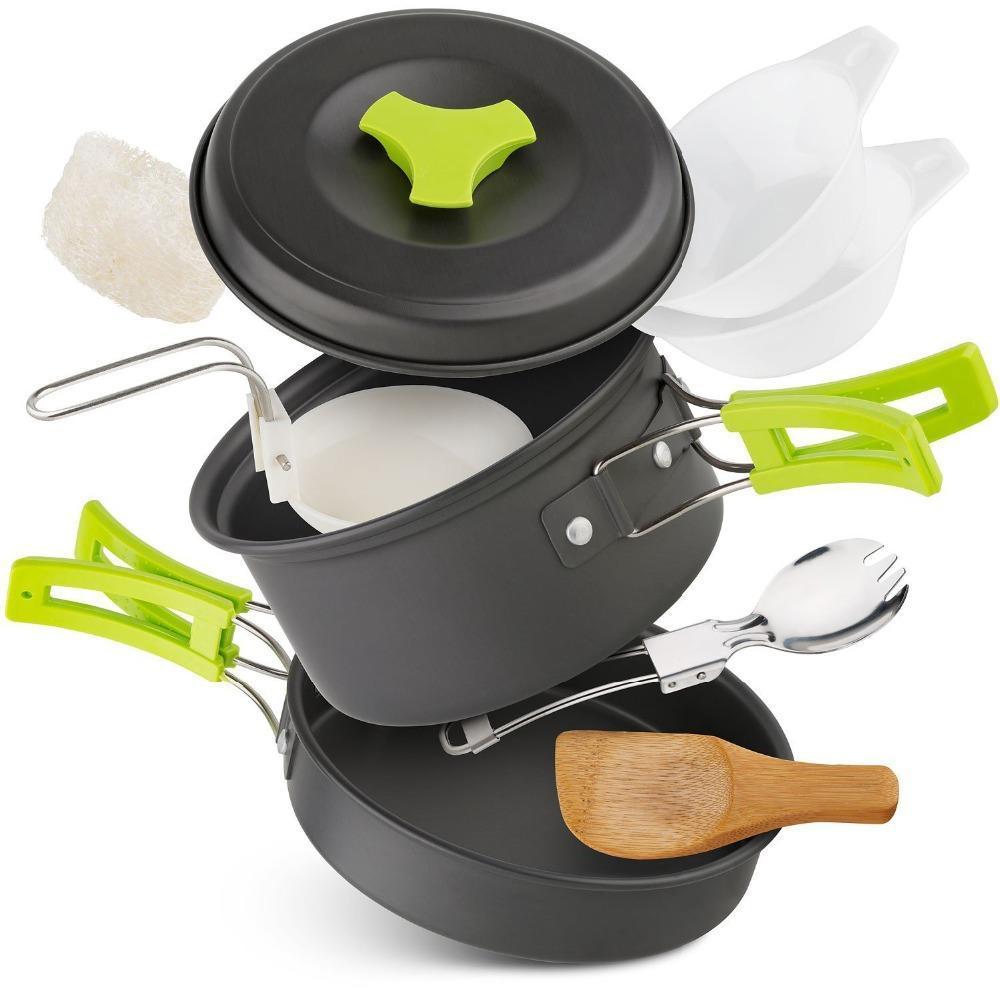 1-2 Person Camping Cookware Set Outdoor Cooking Kit