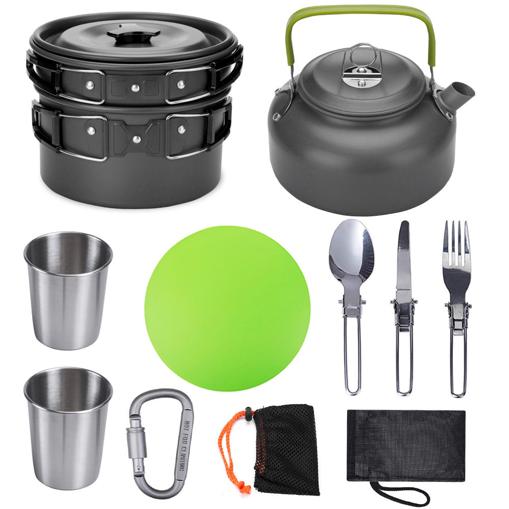 Outdoor Camping Cookware Set Hiking Picnic Cutlery Utensils