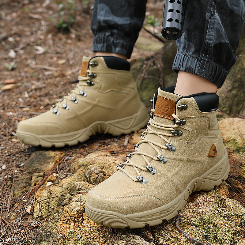 Men High Top Autumn Winter Hiking Boots Plus Size