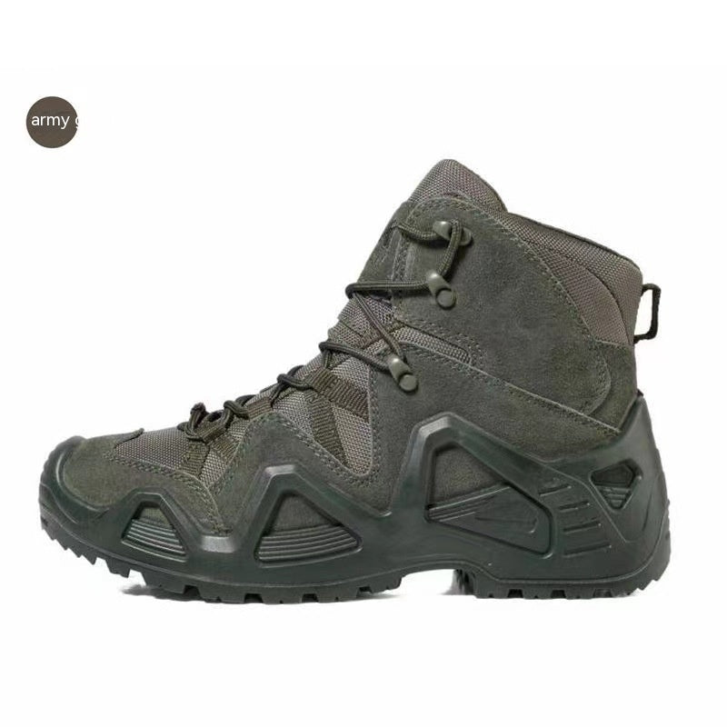 Mid Top Military Combat Hiking Boots Outdoor Training Shoes