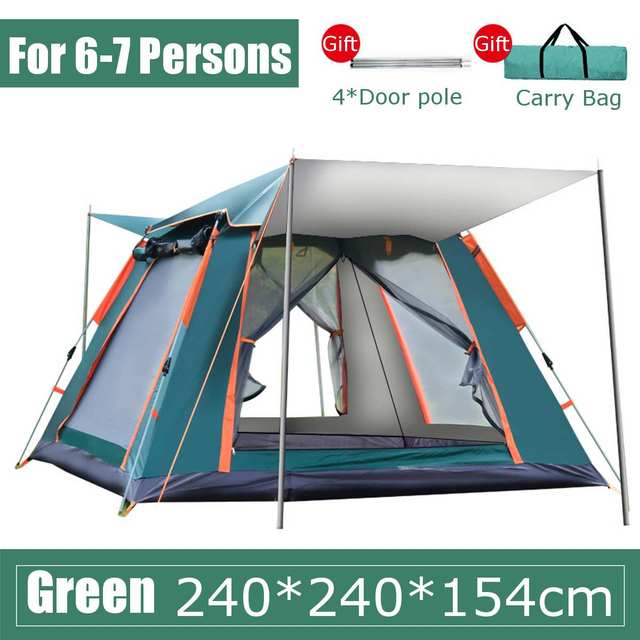 Automatic Pop Up Camping Tent Rainproof Multi Person Beach Tent