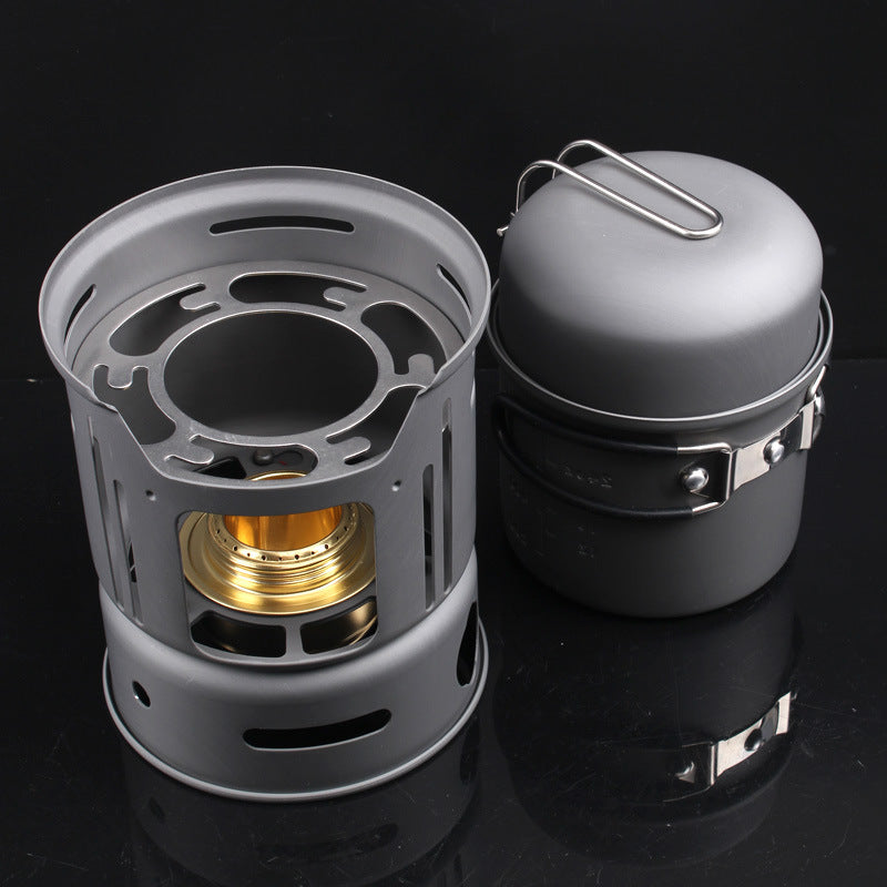 Aluminium Alloy Portable Camping Cookware Set 7 Piece Outdoor Hiking Picnic