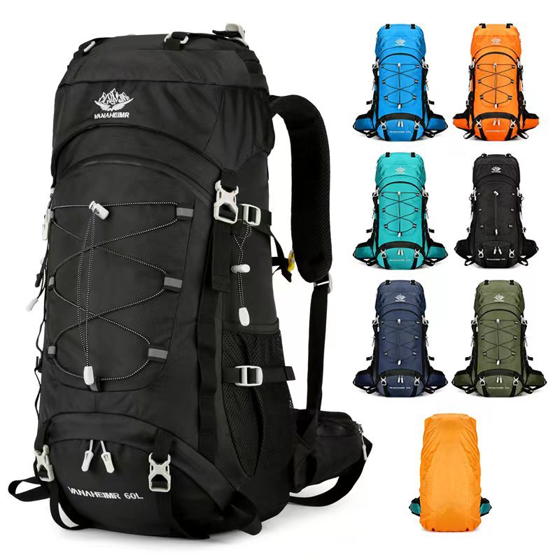 60L Large Capacity Hiking Backpack Outdoor Camping Travel Bag