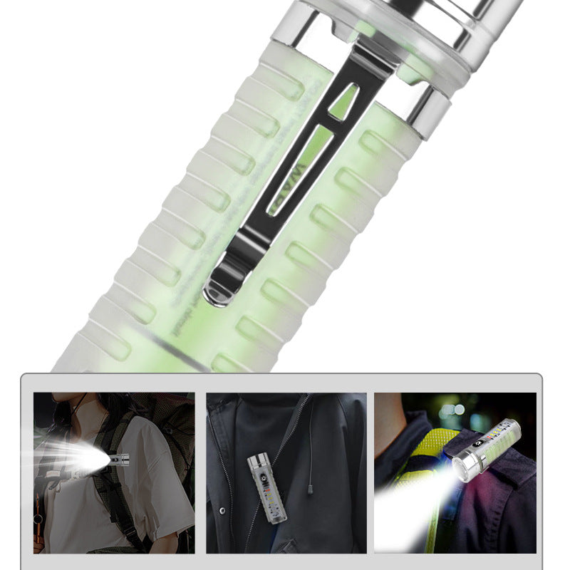 Rechargeable LED Laser UV Flashlight Waterproof Camping Torch
