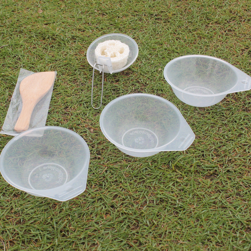 Portable Camping Cookware Set Non Stick Pot Pan Bowl Set 2-3 Person