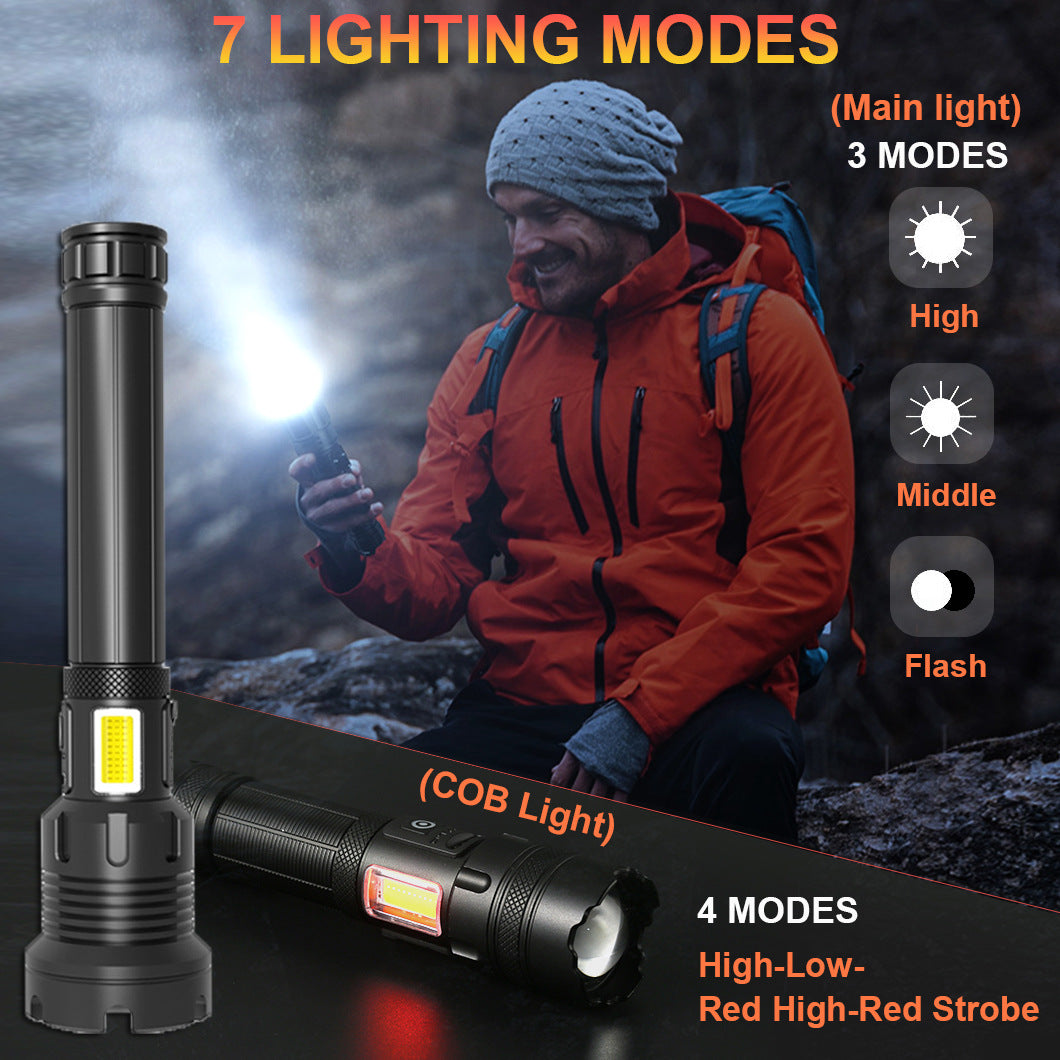 Rechargeable High Brightness Camping Emergency Flashlight