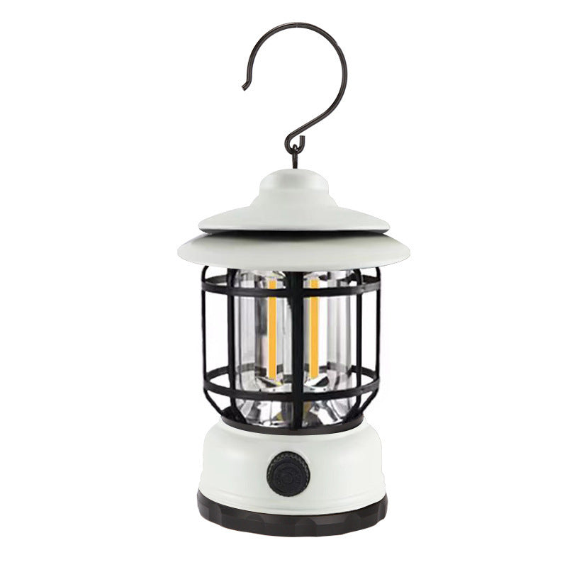 Vintage Revolving Camping Lantern Rechargeable Portable Tent Light