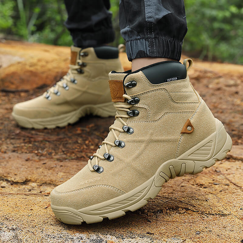 Men High Top Autumn Winter Hiking Boots Plus Size
