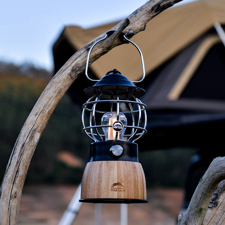 Retro Portable Camping Lantern Tent Hanging Light