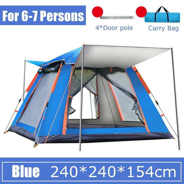 Automatic Pop Up Camping Tent Rainproof Multi Person Beach Tent