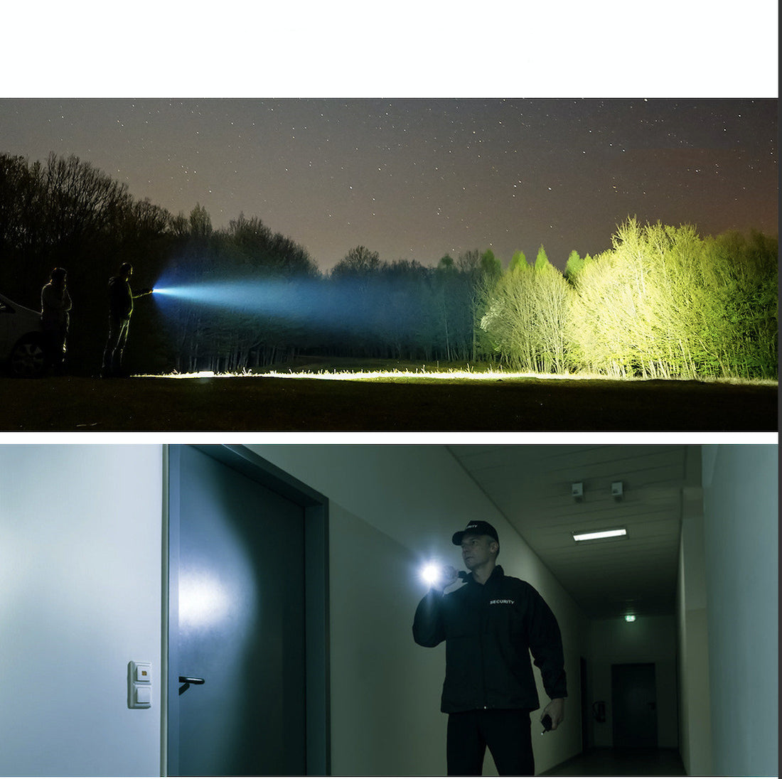 Rechargeable USB Waterproof Camping Flashlight With Compass