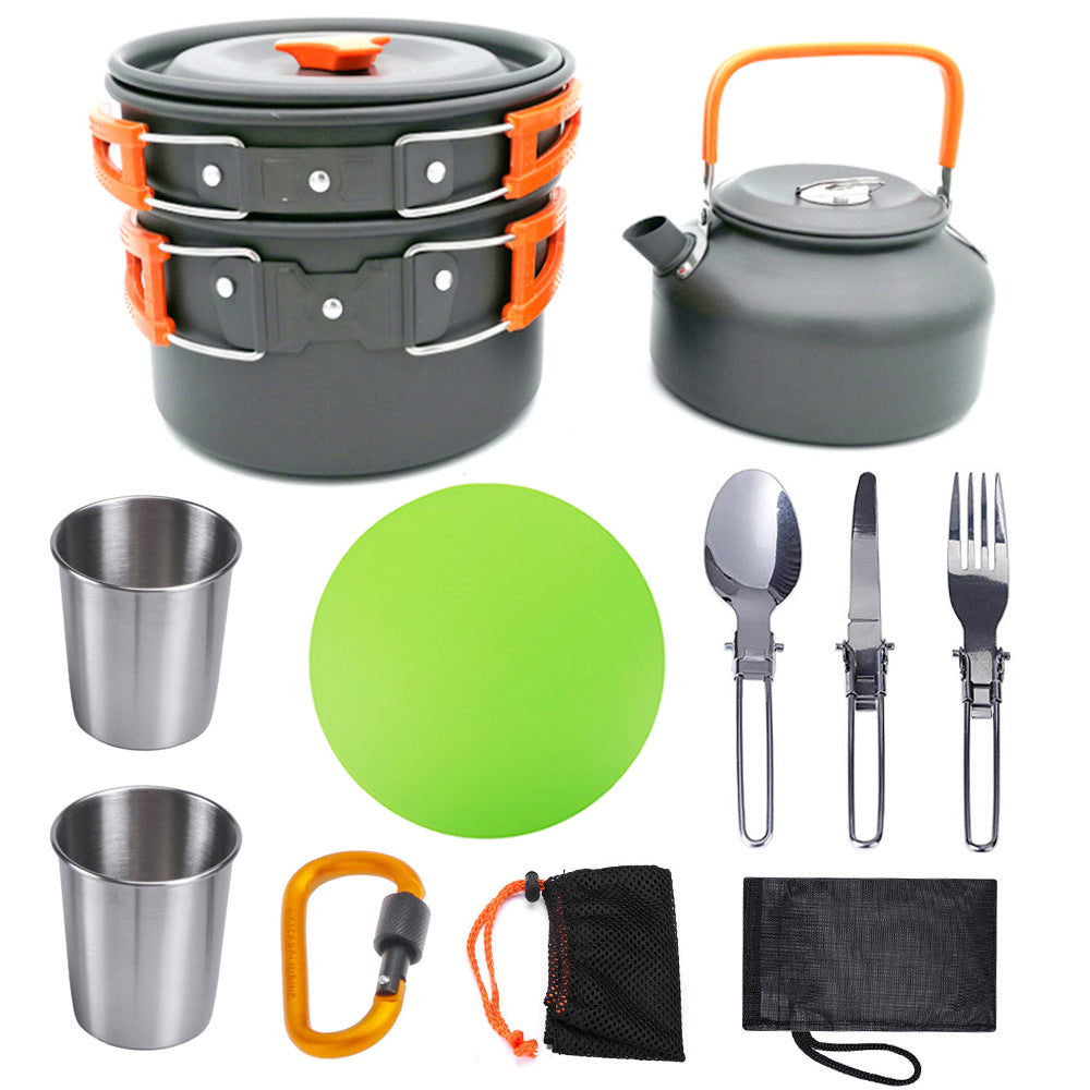 Outdoor Camping Cookware Set Hiking Picnic Cutlery Utensils