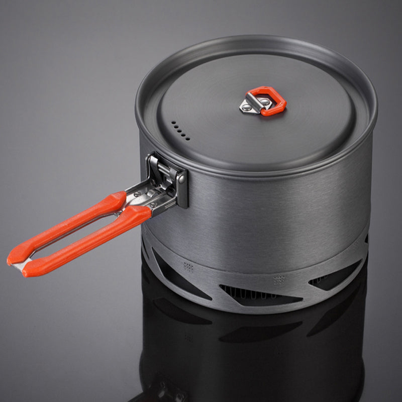 Camping Cookware Set Heat Exchanger Pot Kettle Outdoor Tableware