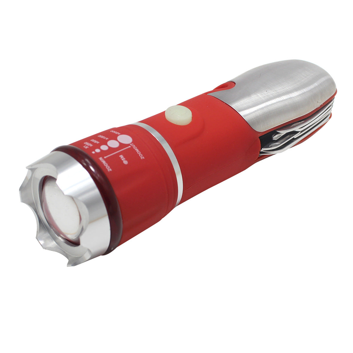 Multi Function LED Camping Flashlight Escape Hammer
