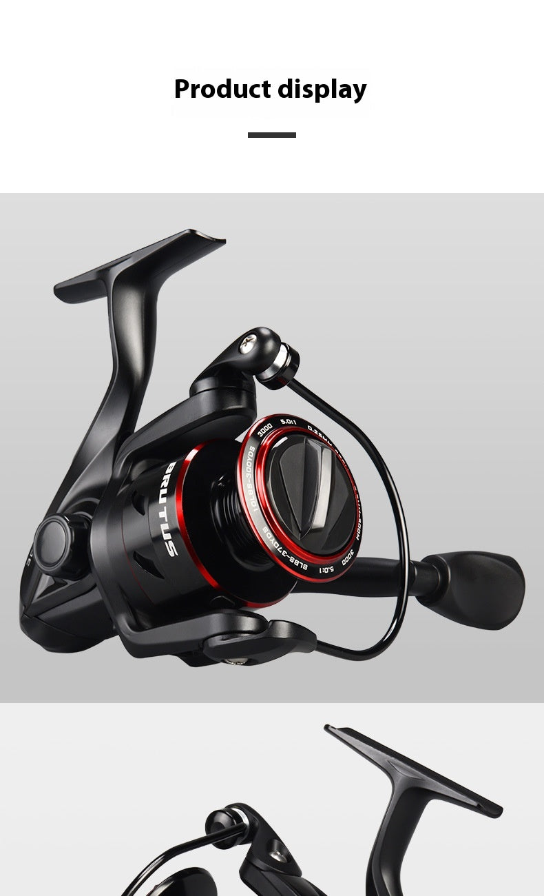 Lure Fishing Spinning Reel Telescopic Rod All Metal Reel