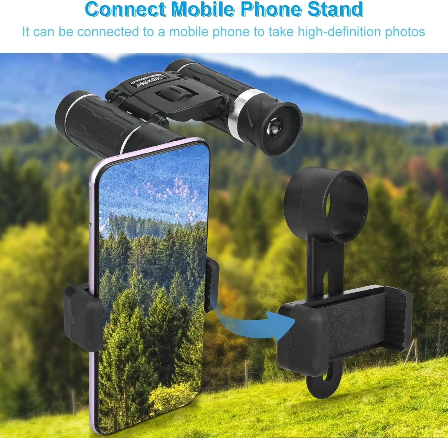 500-25 HD Zoom Folding Binoculars Long Distance Vision