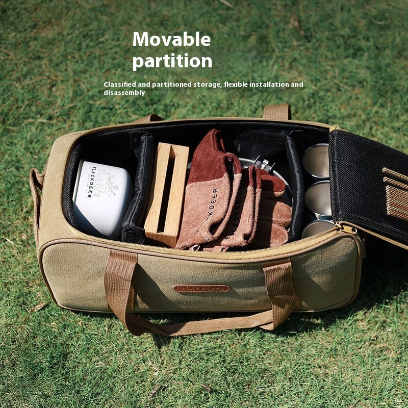 Camping Cookware Set Gas Stove Tableware Picnic Bag