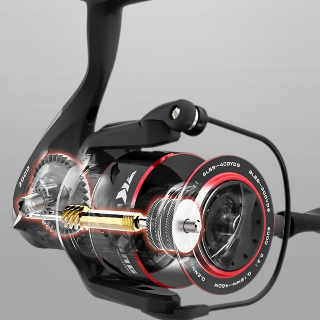 Lure Fishing Spinning Reel Telescopic Rod All Metal Reel