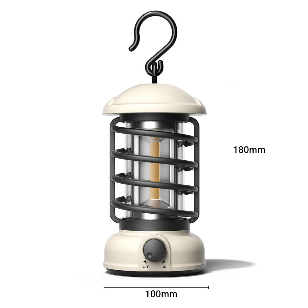 Outdoor Camping COB Lantern Portable Retro Tent Light