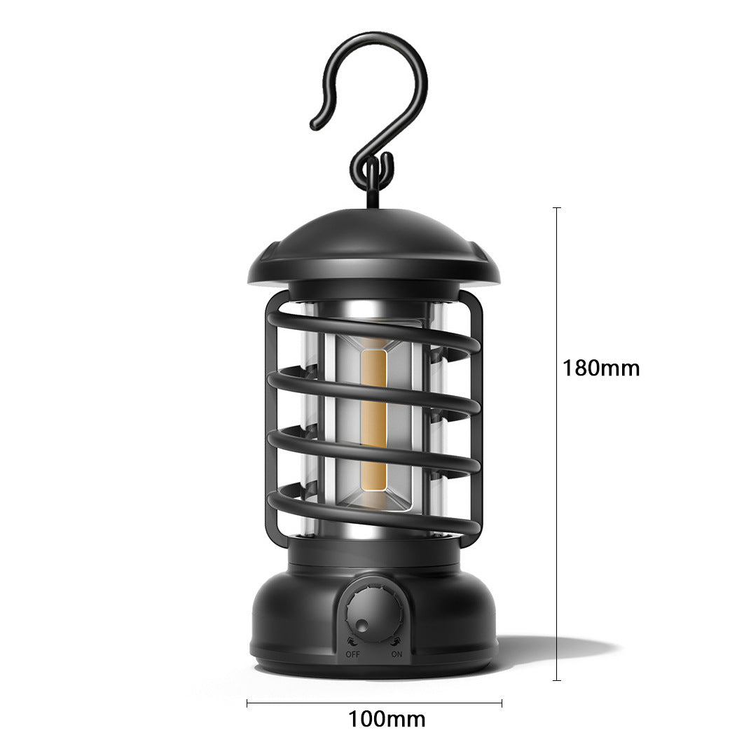 Outdoor Camping COB Lantern Portable Retro Tent Light