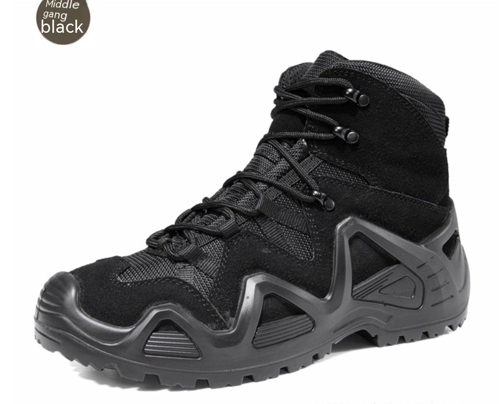Mid Top Military Combat Hiking Boots Outdoor Training Shoes