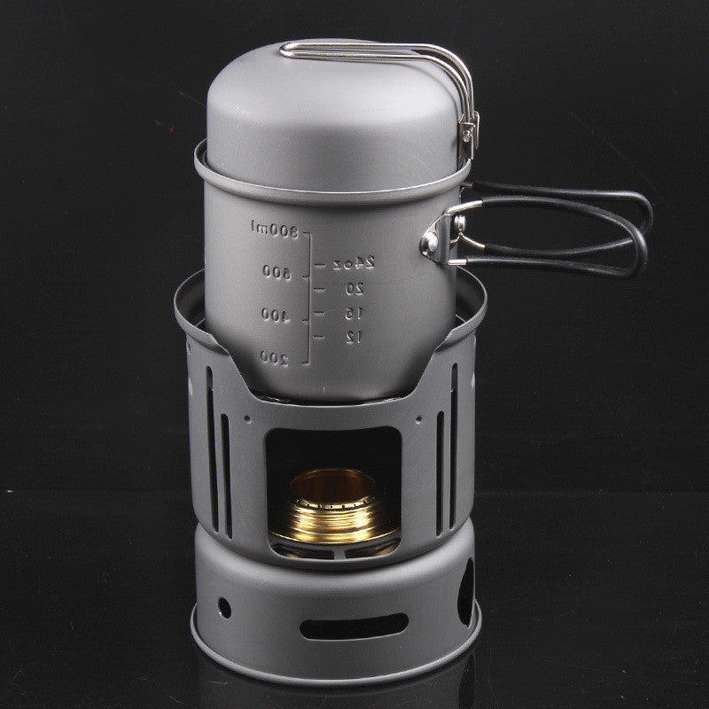 Aluminium Alloy Portable Camping Cookware Set 7 Piece Outdoor Hiking Picnic
