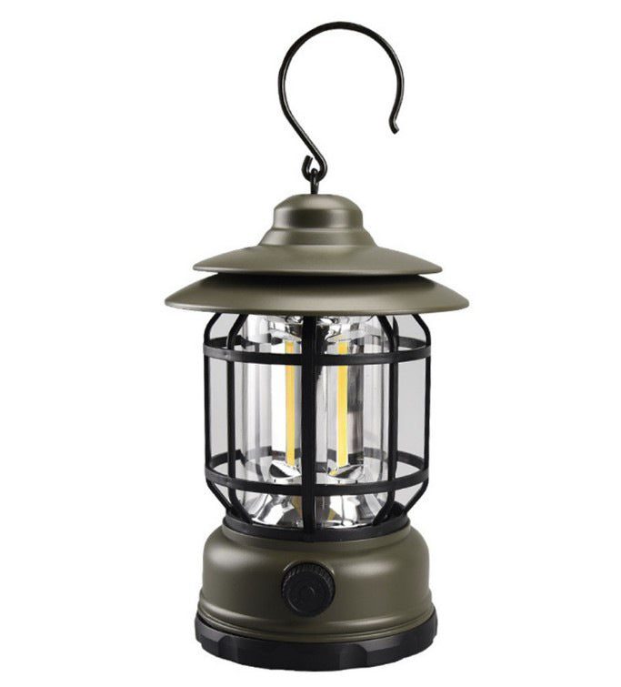 Vintage Revolving Camping Lantern Rechargeable Portable Tent Light