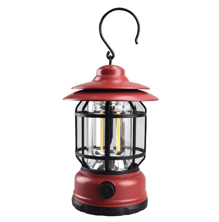 Vintage Revolving Camping Lantern Rechargeable Portable Tent Light