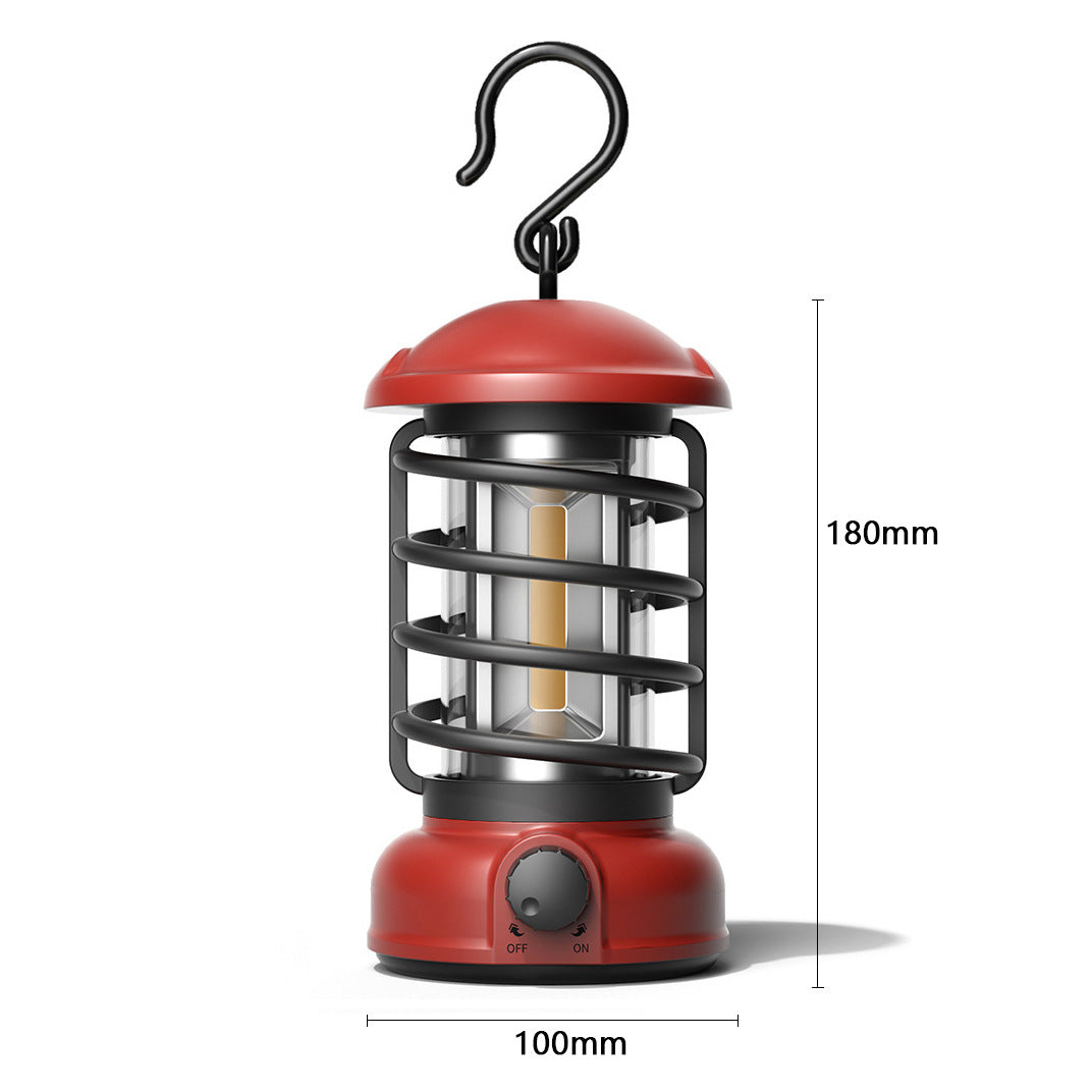 Outdoor Camping COB Lantern Portable Retro Tent Light