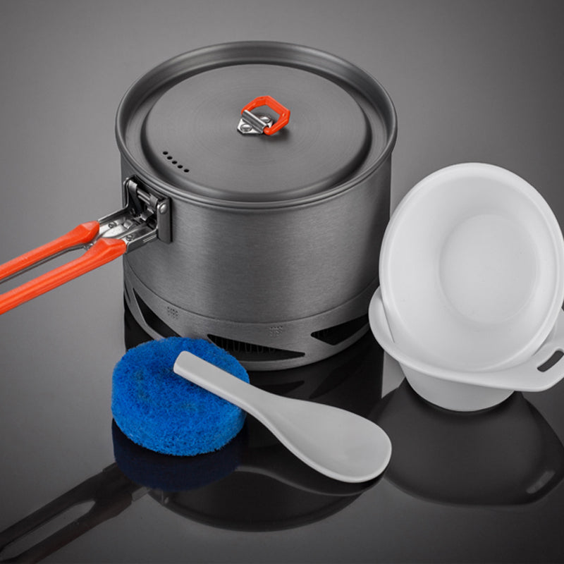 Camping Cookware Set Heat Exchanger Pot Kettle Outdoor Tableware