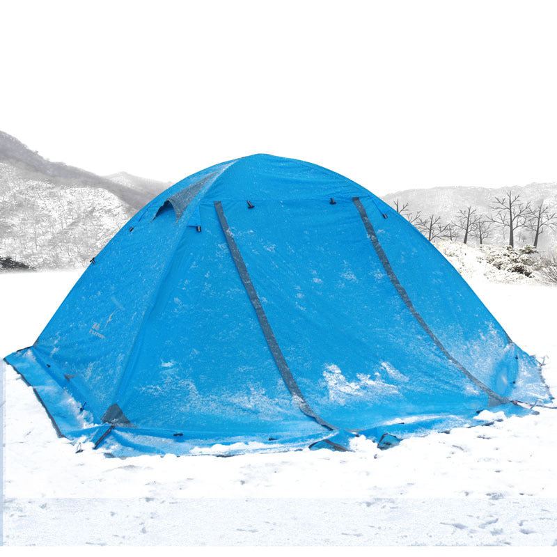Double Aluminum Pole Anti-Storm Camping Tent