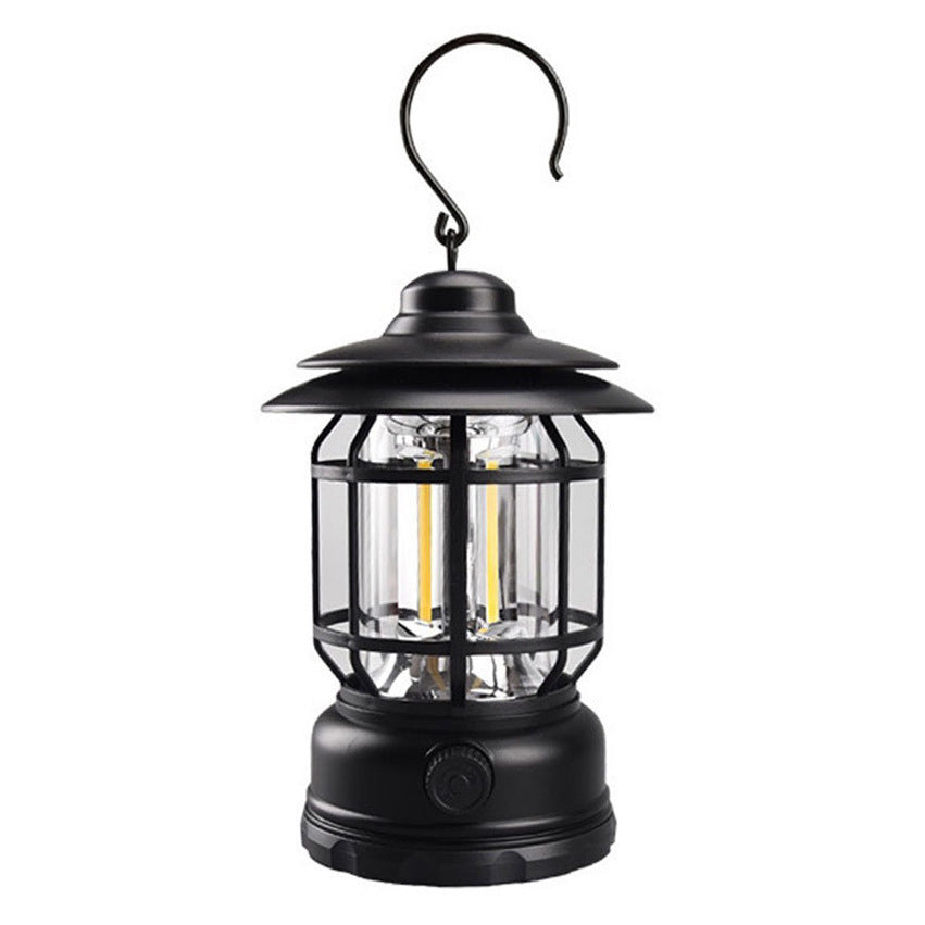 Vintage Revolving Camping Lantern Rechargeable Portable Tent Light