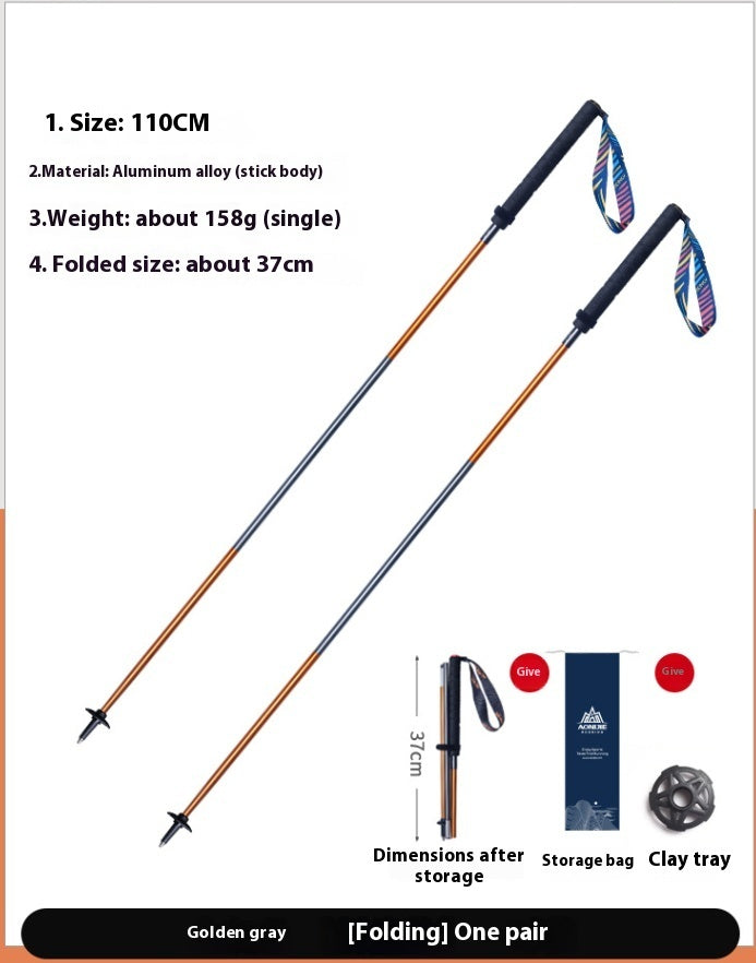 Carbon Fiber Folding Trekking Pole Off Road Cane