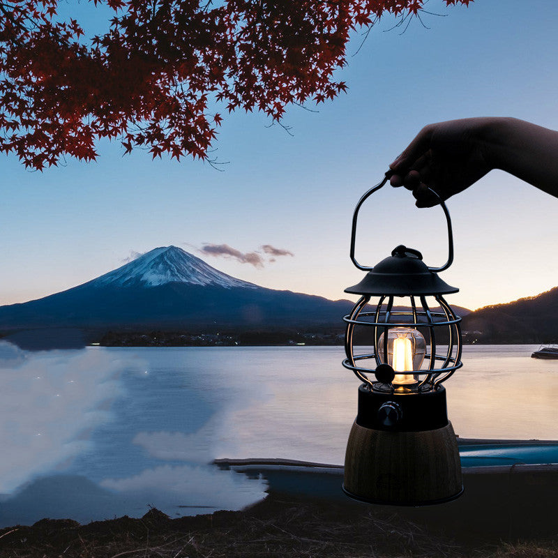 Retro Portable Camping Lantern Tent Hanging Light