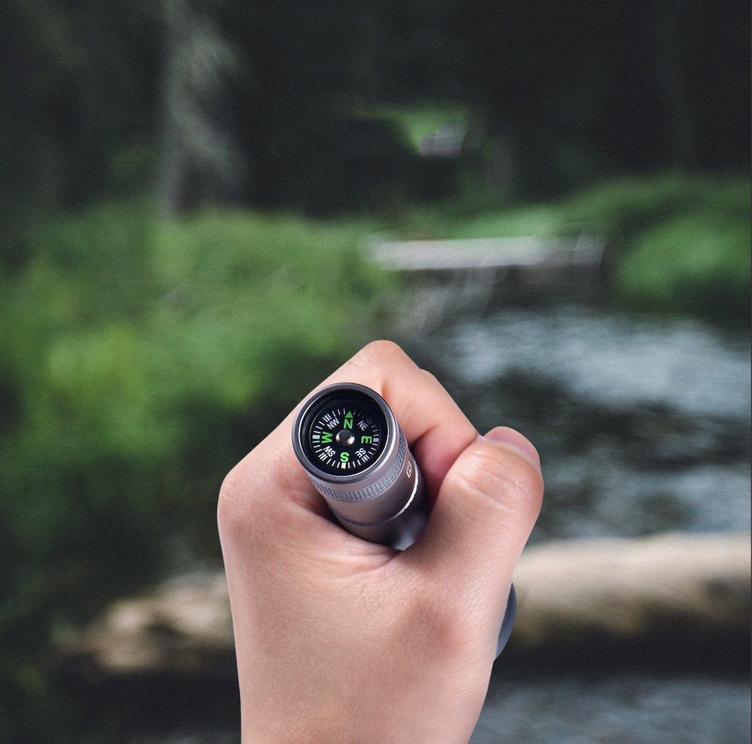 Rechargeable USB Waterproof Camping Flashlight With Compass