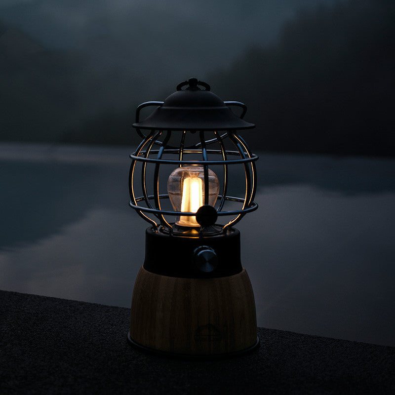Retro Portable Camping Lantern Tent Hanging Light