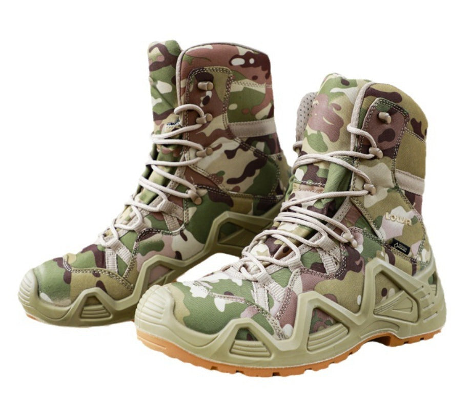 Mid Top Military Combat Hiking Boots Outdoor Training Shoes