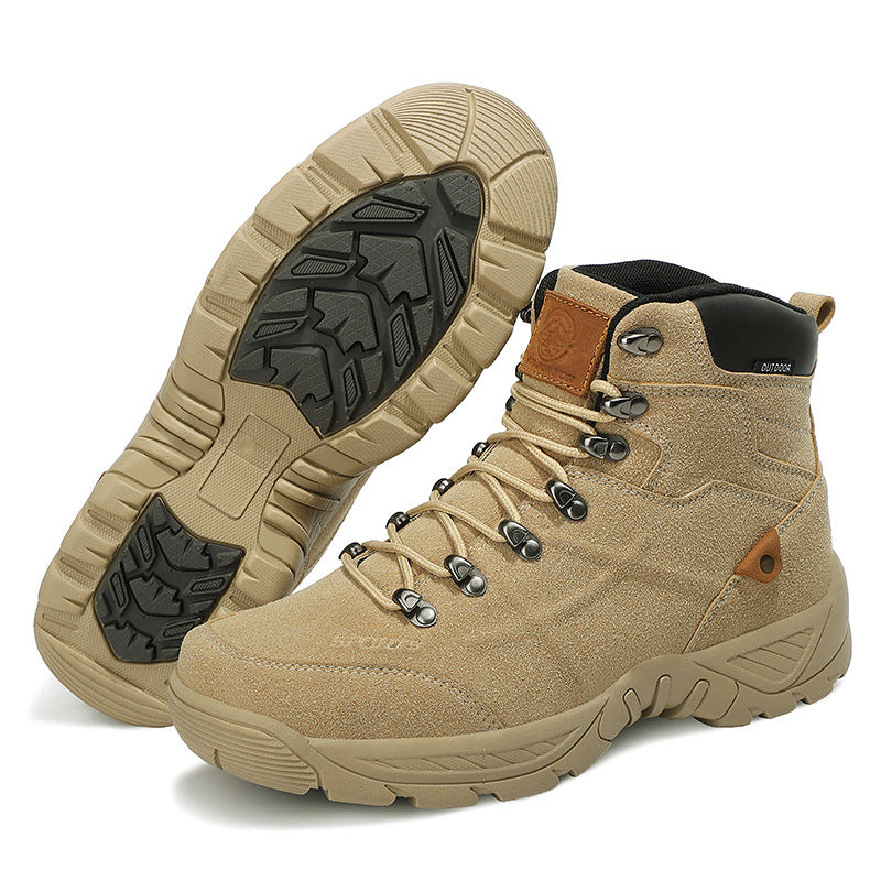Men High Top Autumn Winter Hiking Boots Plus Size
